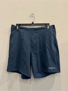 NOBULL Men's Athletic Shorts in Deep Blue | Size Large